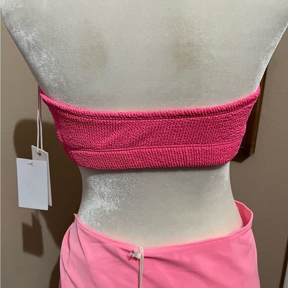 Good American L/XL Size 3/4 Pink Better Bandeau Top Always Fits Pink Top NWT - Picture 2 of 9